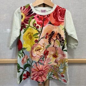 Room Seven Girls Floral Graphic T-Shirt Size US 5